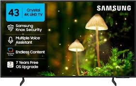 Samsung Crystal 4K Infinity Vision 108 cm (43 inch)  Smart Tizen TV with 4K Upscaling | Voice Assistance Remote Control(UA43UE84AFULXL)