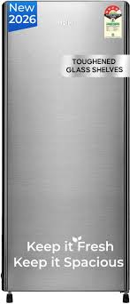 Haier 190 L Direct Cool Single Door 4 Star Refrigerator ( 2026 Model) (Brushline Silver, HED-204TDSA-N)