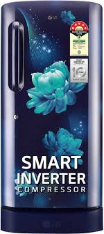 LG 185 L Direct Cool Single Door 5 Star Refrigerator with Base Drawer(Blue Waterlilly, GLD1956ZABW)