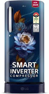 LG 185 L Direct Cool Single Door 5 Star Refrigerator with Base Drawer(Blue Waterlilly, GLD1956ZABW)