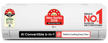 LG 2025 Model 1 Ton 5 Star Split AI Dual Inverter AI Convertible 6-in-1 with Faster Cooling and Energy Savings, VIRAAT Mode and Diet Mode Plus AC (US-Q14YNZE, White)