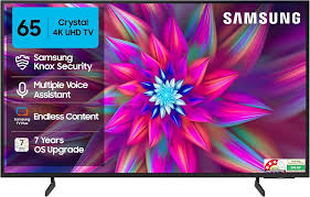 Samsung Crystal 4K Vision Pro 163 cm (65 inch) Ultra HD (4K) LED Smart Tizen TV with Bright Vision | 4K Upscaling | Multiple Voice Assistance Remote | Purcolor | HDR 10+ | Auto Game Mode |  (UA65DUE76AKLXL)