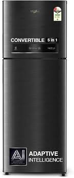 Whirlpool 411 L Frost Free Double Door 2 Star Convertible Refrigerator (Steel Onyx, IF INV CNV 455 Steel Onyx (2S)-Z)