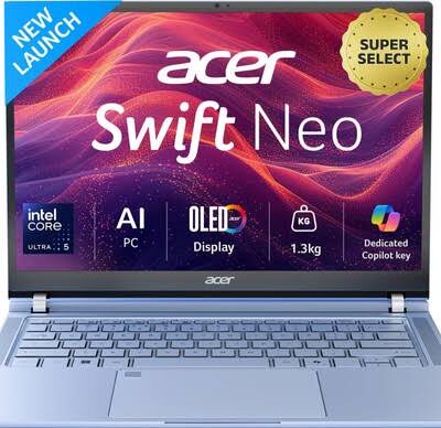 Acer Swift Neo Office 2024 + M365 Basic Intel Core Ultra 5 115U – (16 GB/1 TB SSD/Windows 11 Home) SFN14-54H