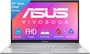 ASUS Vivobook 15 (2025) with Office 2024 + M365 Basic* Intel Core i3 13th Gen – (8 GB/512 GB SSD/Windows 11 Home) X1504VA-D5321