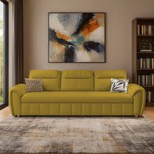 Casaliving Alicia 3 Seater Double Solid Wood Pull Out Sofa Cum Bed