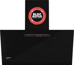 Crompton Energion BLDC 90 cm 1670 CMH 90 cm  Digital Display Filterless In-built Child Lock & Gesture Control Chimney (Wall Mounted, Midnight Black)