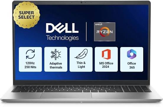 DELL 15 (Previously Inspiron) (2025) Microsoft Office Home 2024 AMD Ryzen 5 Hexa Core 7530U – (16 GB/512 GB SSD/Windows 11 Home) 3535 / 15DC15255