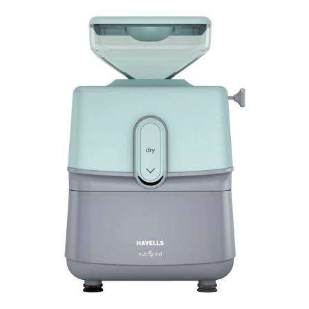 HAVELLS Nutrigrind Wet & Dry Grinder 400 W Mixer Grinder (Nutri Grind 3 in 1 Table-Top Wet & Dry Grinder | 1 Jar | Grey)