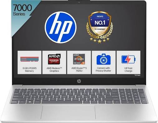 HP AMD Ryzen 5 Quad Core 7520U – (16 GB/512 GB SSD)