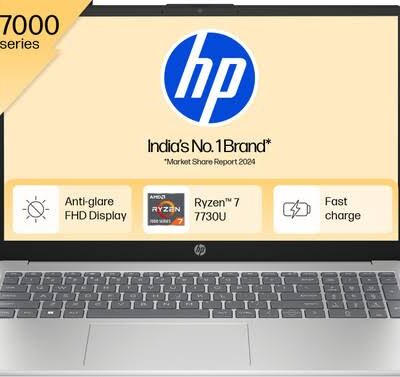 HP 15 with Backlit Keyboard & Office 2024 AMD Ryzen 7 Octa Core 5825U – (16 GB/512 GB SSD/Windows 11 Home) 15-fc0476AU / 15-fc0533AU