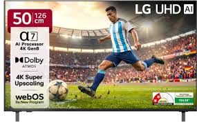 LG AI TV UA8200 126 cm (50 inch) Ultra HD (4K) LED Smart WebOS TV with Alpha7 AI Processor 4K Gen8 |4K Expression Enhancer (50UA82006LA)