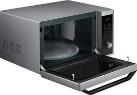 Samsung 32 L Slim Fry, Curd Making, Ceramic Enamel Cavity, Drop down door Convection Microwave Oven (MC32A7035CT, Silver)