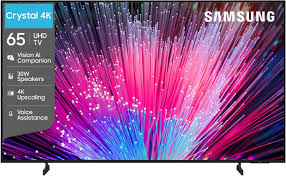 Samsung Crystal 4K Vision AI 163 cm (65 inch) Ultra HD (4K) LED Smart Tizen TV 2026 Edition with 30W Speakers 4K Upscaling HDR 10+ Football Mode Voice Assistance Remote Control PurColor Metal Stream Design Samsung Knox (UA65UE83AHULXL)