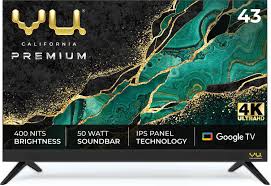 Vu 108 cm (43 inch) Ultra HD (4K) LED Smart Google TV  Camera Support  I (2024 edition) (43GLOLED25)